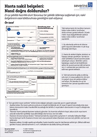 Severins GmbH Abrechnung für Heilberufe, Hebammen und Krankentransporte - Severins-Ausfüllhilfe-Taxi-Krankentransport-tuerkisch