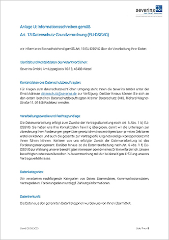 Severins GmbH Abrechnung für Heilberufe, Hebammen und Krankentransporte - Severins_Anlage-U